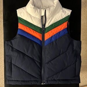 Janie & Jack chevron puffer vest infant 6-12 month size